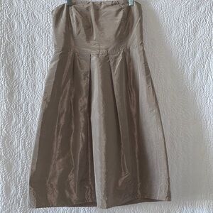 J. CREW Strapless Fit & Flare Pleated Waistline Cocktail Dress